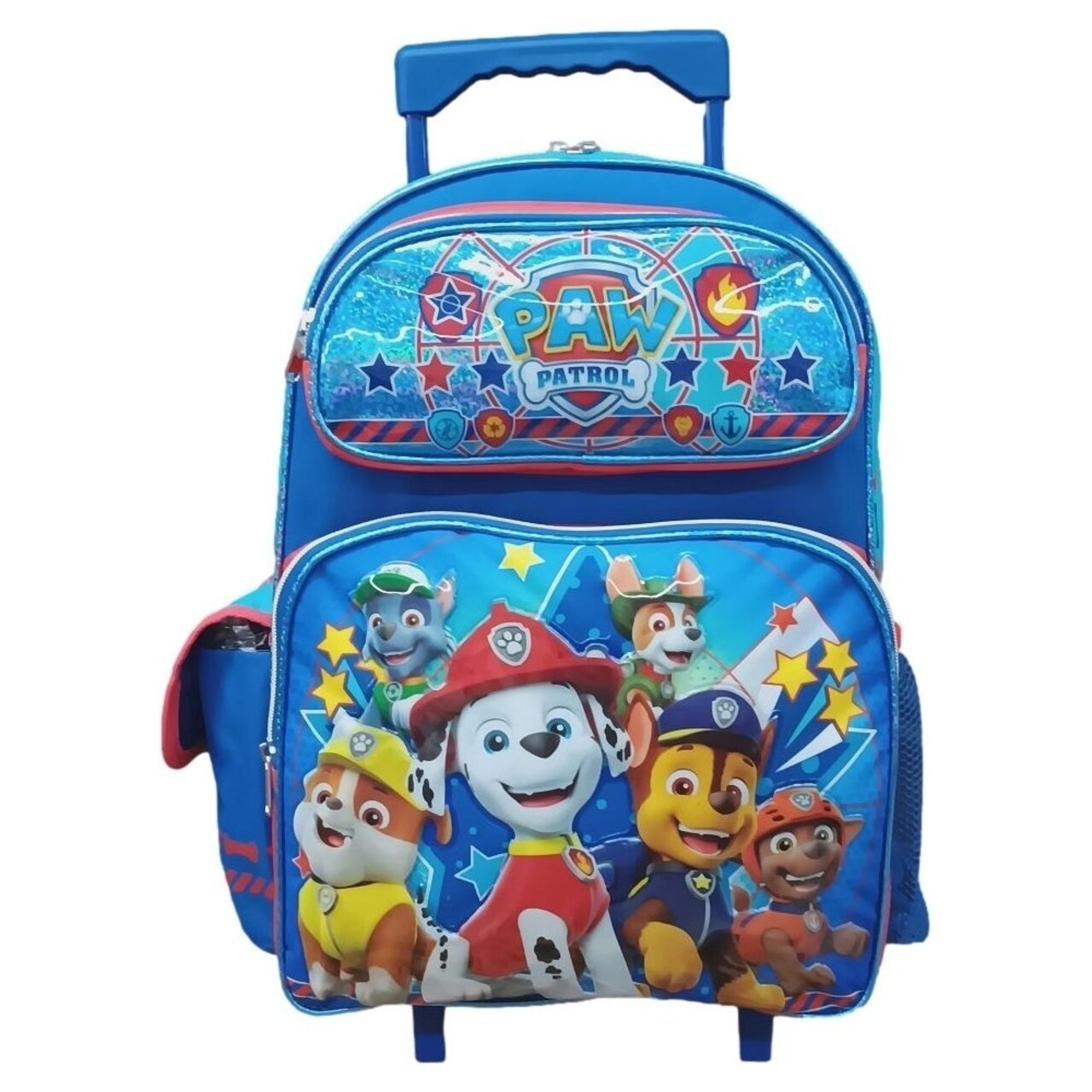 Nickelodeon Paw Patrol 16 Inch Large Rolling Backpack Kids Travel Bag Blue